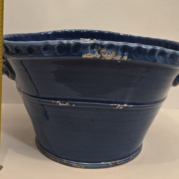 Williams Sonoma Blue Rustic Italian Vase - Picture 11 of 12